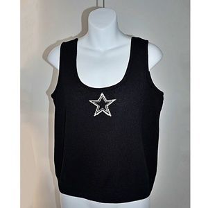 St John Collection wool knit “star design” women's tank top